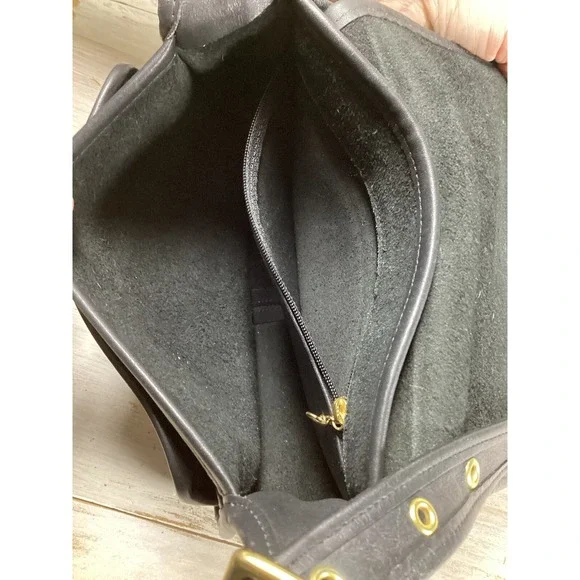 Vintage Coach Original Legacy Rambler Bag Black Leather Made in USA Turn Lock - Picture 6 of 7